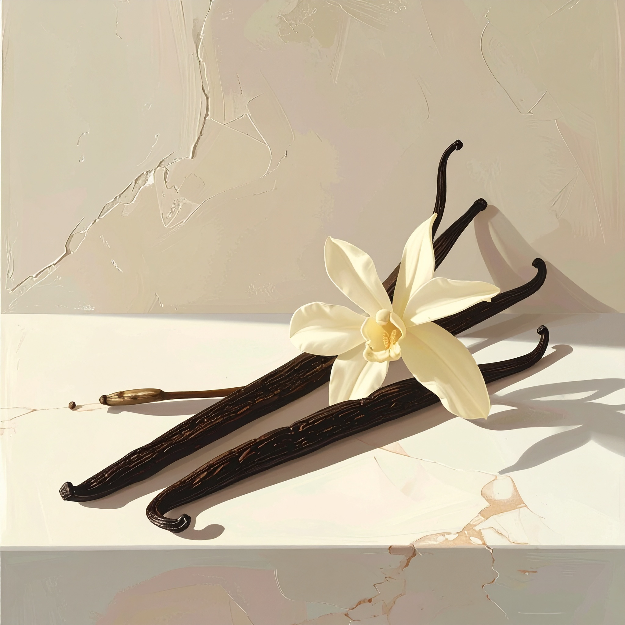 Warm abstract Vanilla Bean Labs background